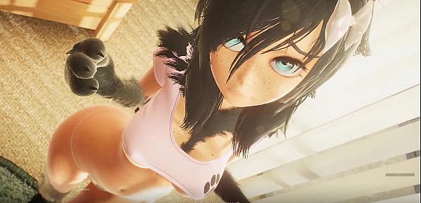  Teeny-Wolf Girl Sex [3D Hentai, 4K, 60FPS, Uncensored]